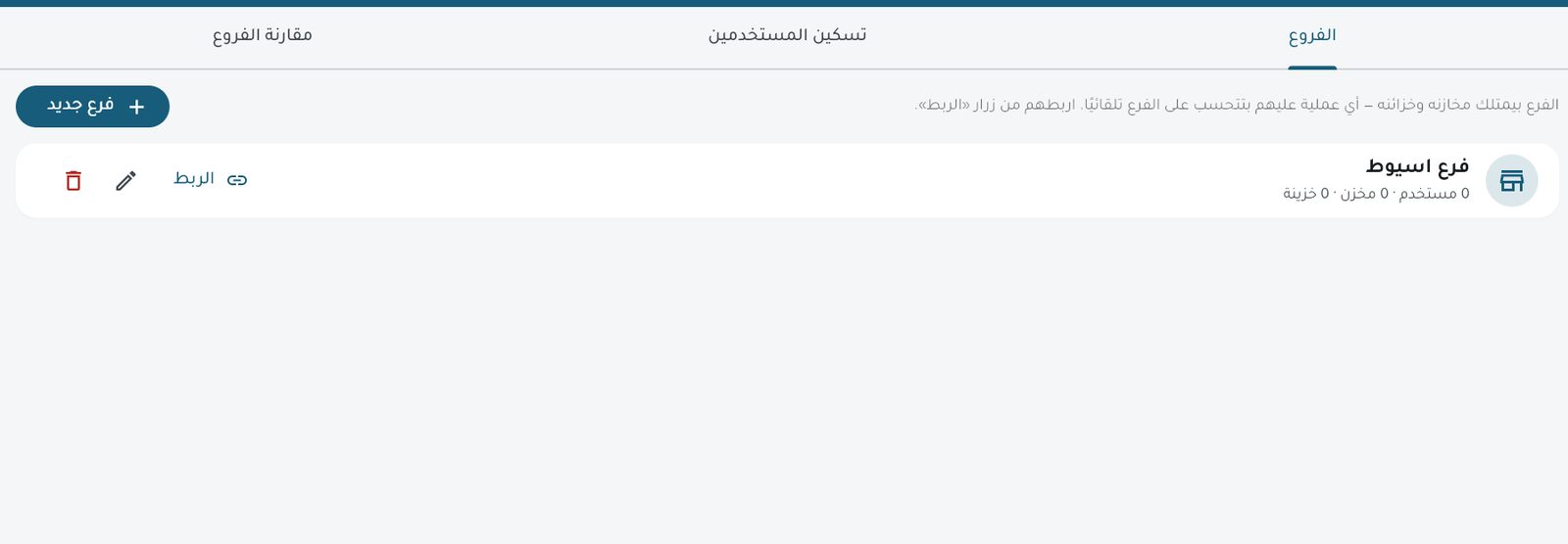 صفحة الفروع